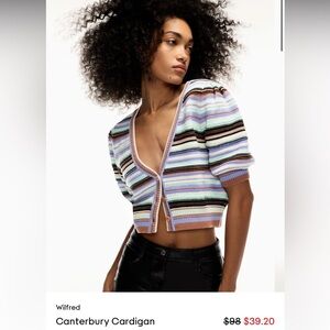 Wilfred Canterbury Caridgan - Striped Puff Sleeve Cardigan